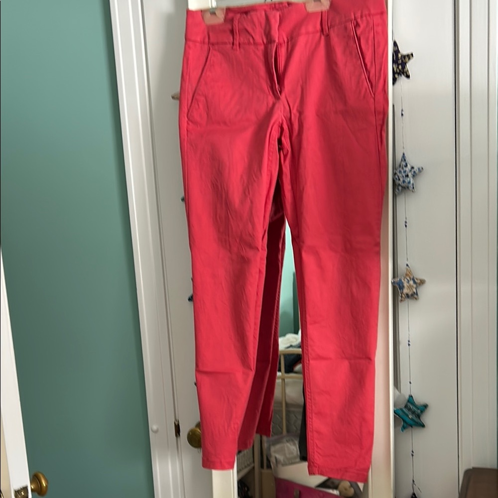 LOfT  salmonPink/ Red Casual Pants 2